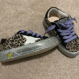 Golden goose toddler girls leopard print size 23